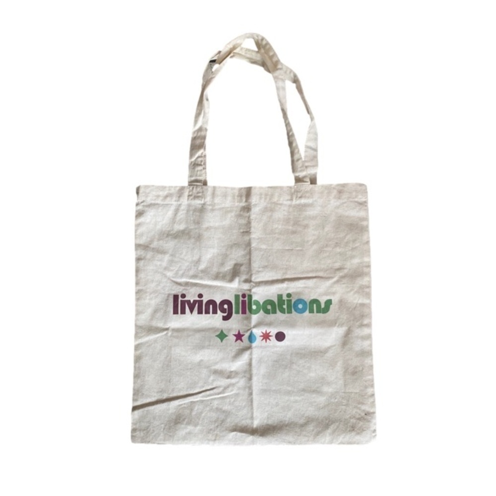 Living Libations canvas cotton tote bag